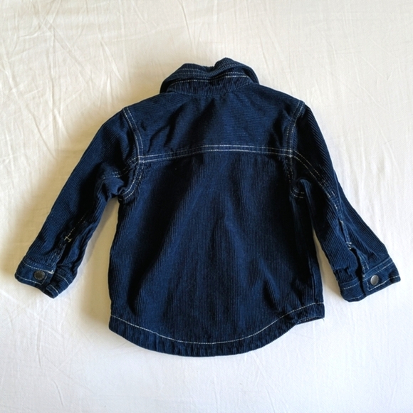 joe fresh navy corduroy shirt shacket 12-18 months baby boy - Picture 6 of 6